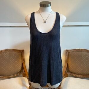 JOIE Navy Blue Cashmere Wool Knit Tank Top, Size Large